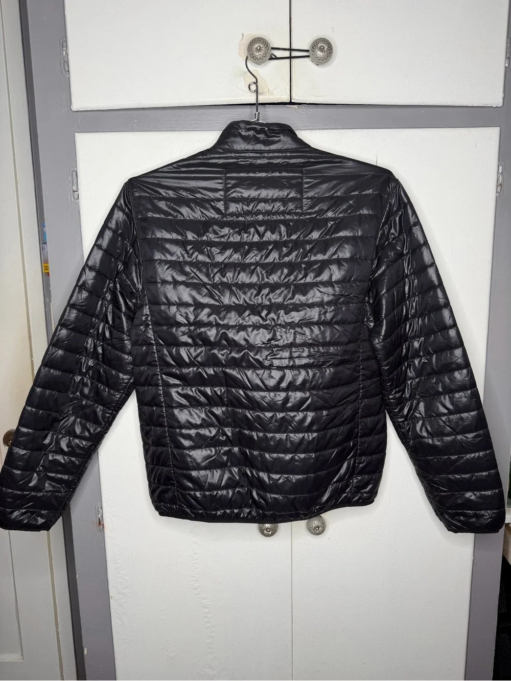 J.Crew Men's Lightweight Quilted Puffer Down Jacket Medium Black Packable